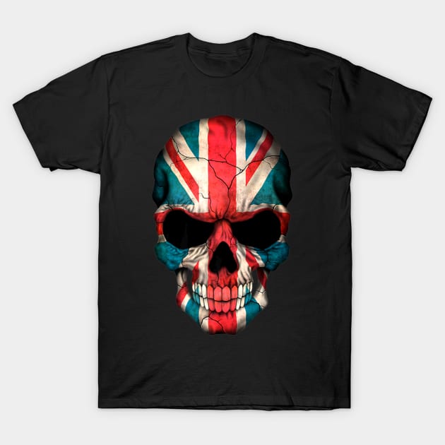 British Flag Skull UK T-Shirt by Demon Skull